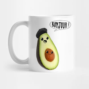avocado faces french (bonjour) Mug